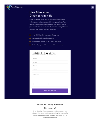Hire Ethereum Developers in India