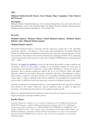 Methanol Market