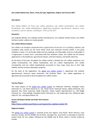 Zinc sulfate Market Analysis.docx