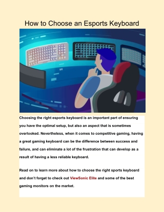 How to Choose an Esports Keyboard
