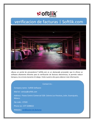 Validación de Facturas | Softlik.com