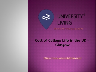 Cost of College Life in the UK – Glasgow