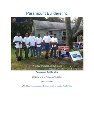 Paramount Builders Inc