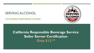 California Bartender License