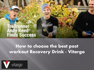 How to choose the best post workout Recovery Drink - Vitargo