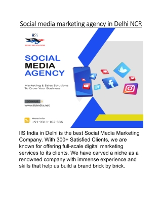 Social media marketing agency in Delhi NCR