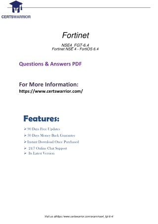 Choose PassQuestion Fortinet NSE4_FGT-6.4 Exam Questions