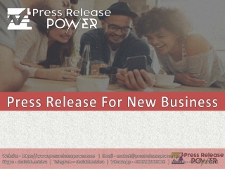 Link Building Using Press Release Distribution - Press Release For New Business