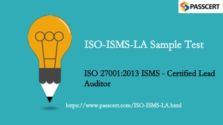 ISO 270012013 ISMS - Certified Lead Auditor ISO-ISMS-LA Exam Dumps