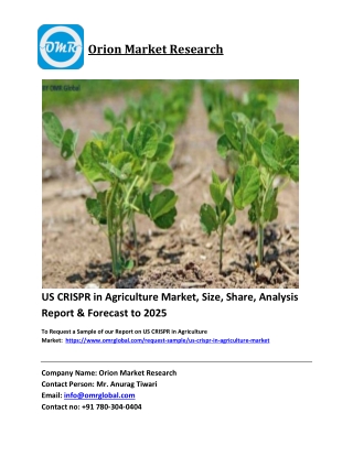 US CRISPR in Agriculture Market Trends, Size, Competitive Analysis and Forecast
