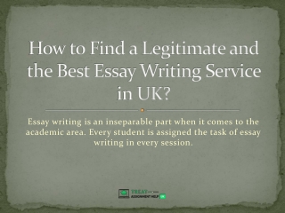 How to Find a Legitimate and the Best Essay Writing Service in UK