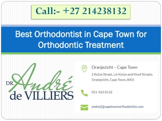 Best Orthodontist in Cape Town for Orthodontic Treatment