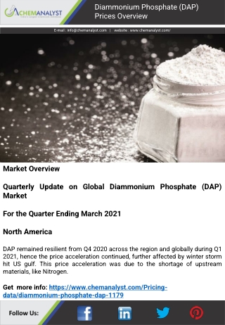 Diammonium Phosphate (DAP) Prices, News, Trends, Chart | ChemAnalyst