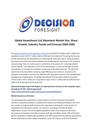 Global Anaesthesia Co2 Absorbent Market.docx