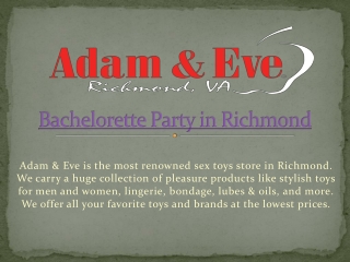 Bachelorette Party Accessories in Richmond