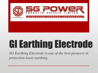 High-Quality GI Earthing Electrode