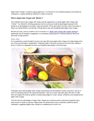 When to take apple cider vinegar for weight loss