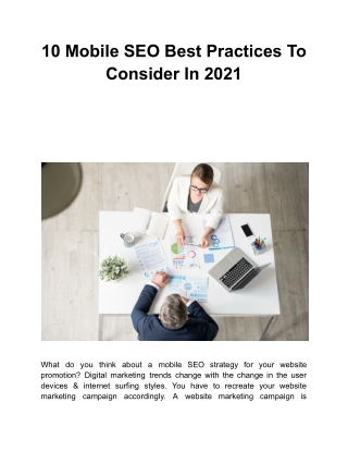10 Mobile SEO Best Practices To Consider In 2021