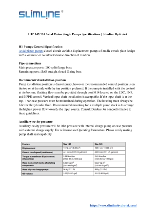 Axial Piston Pumps | Axial Piston Motors | Slimline Hydrotek