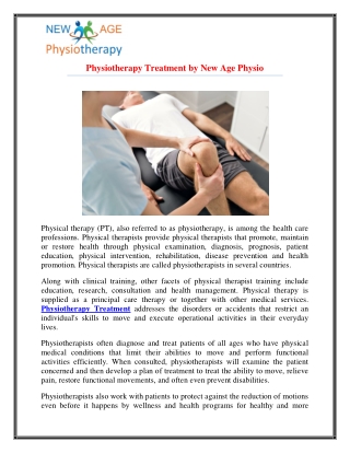 Physiotherapy Treatment