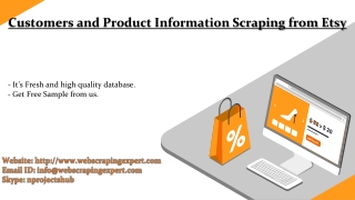 Customers and Product Information Scraping from Etsy