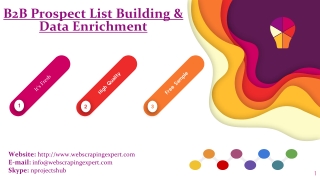 B2B Prospect List Building & Data Enrichment