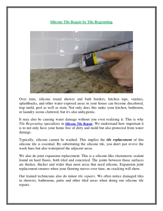 Silicone Tile Repair