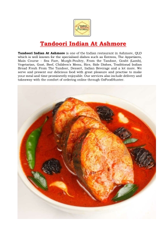 15% Off - Tandoori Indian Restaurant – Ashmore, QLD.
