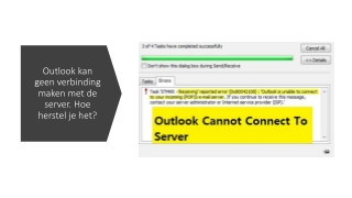 Outlook kan geen verbinding maken met de server. Hoe herstel je het
