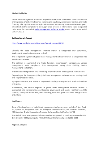 Trade Management Software Market - Growth Drivers, Opportunities and Forecast An