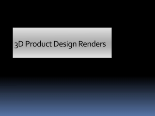 3D Product Design Renders