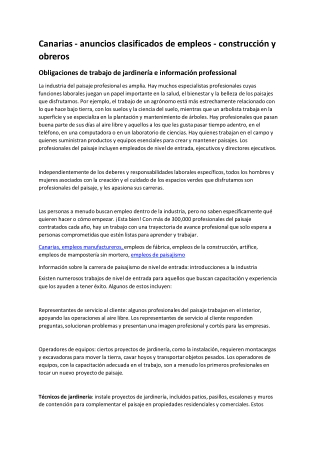 Canarias  empleos - construcción y obreros
