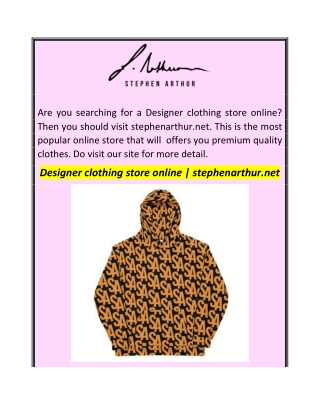Designer clothing store online  stephenarthur.net