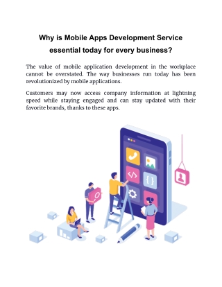 Why is mobile apps development service essential today for every business?