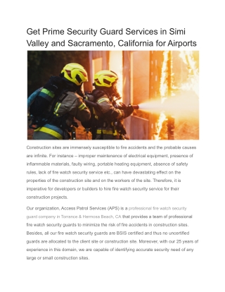 Get Prime Security Guard Services in Simi Valley and Sacramento, California for Airports (1)