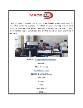 Find The Best IT Support Service In Auckland At Maceit.co.nz