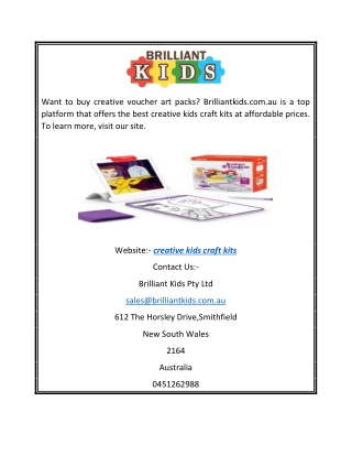 Creative Kids Craft Kits | Brilliantkids.com.au