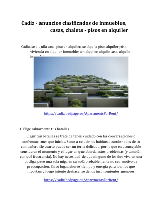 Cadiz - anuncios clasificados de inmuebles, casas, chalets - pisos en alquiler