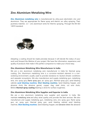 Zinc Aluminium Metalizing Wire-converted