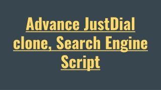 Advance JustDial clone, Search Engine Script