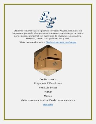 Diseño de Envases y Embalajes | Eyesa.com.mx