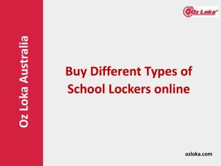 Buy Different Types of School Lockers online