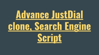 Advance JustDial clone, Search Engine Script