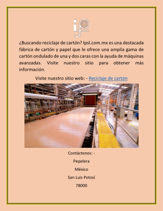 Reciclaje de cartón | Ipsl.com.mx