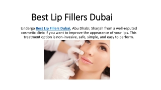Best Lip Fillers Dubai