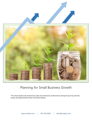 Planning for Small Business Growth