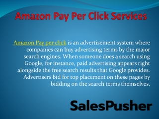 Amazon Pay Per Click Services