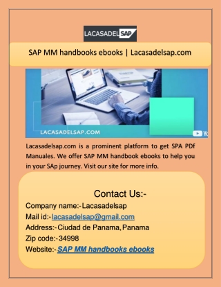 SAP MM handbooks ebooks  Lacasadelsap.com