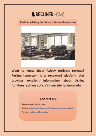 Recliners Ashley Furniture | Reclinerhome.com