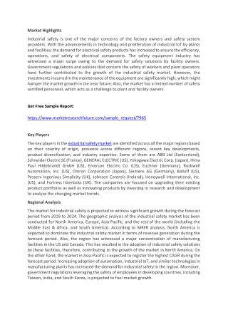 Industrial safety market  Trends, Strategy and Forecast to 2027